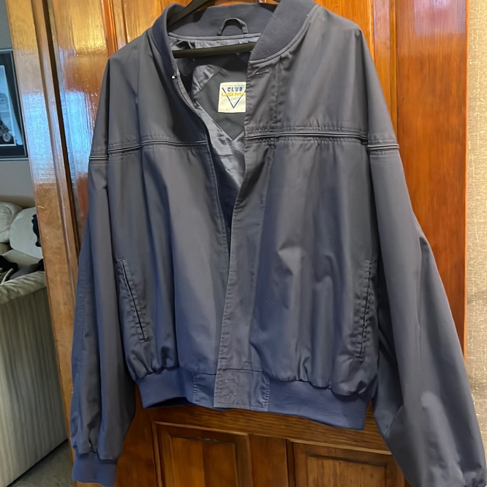 Vintage Club Uomo sport blue jacket mens L. Full zipper. Good condition.